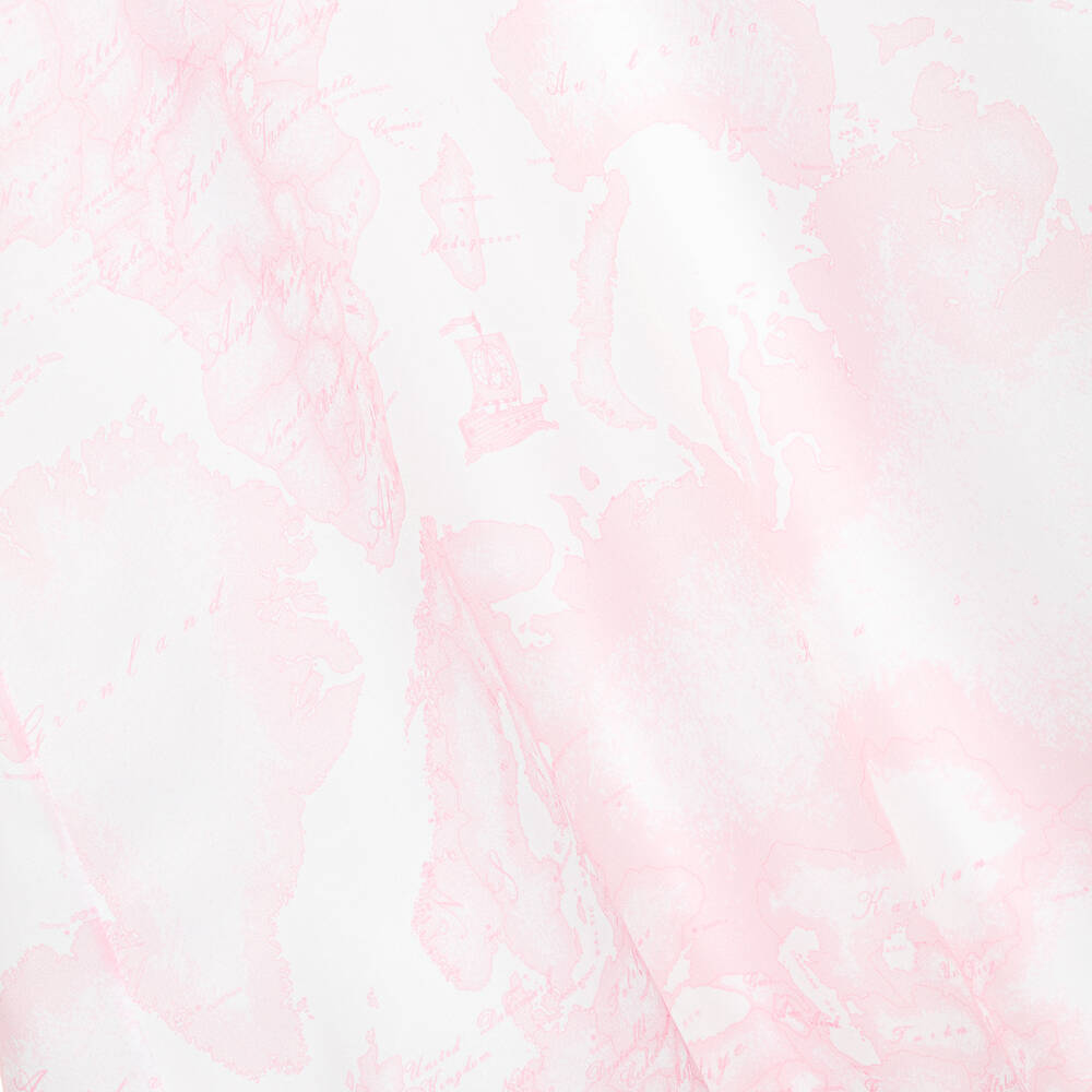 Alviero Martini-Teen Girls White & Pink Organza Geo Dress | Childrensalon Outlet