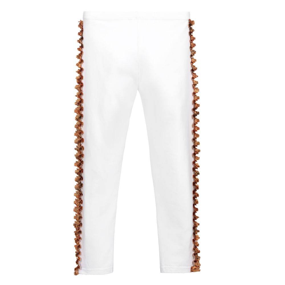 الفيرو مارتيني-ليغنغز قطن جيرسي بكشكش على الجانبين للبنات | Childrensalon Outlet