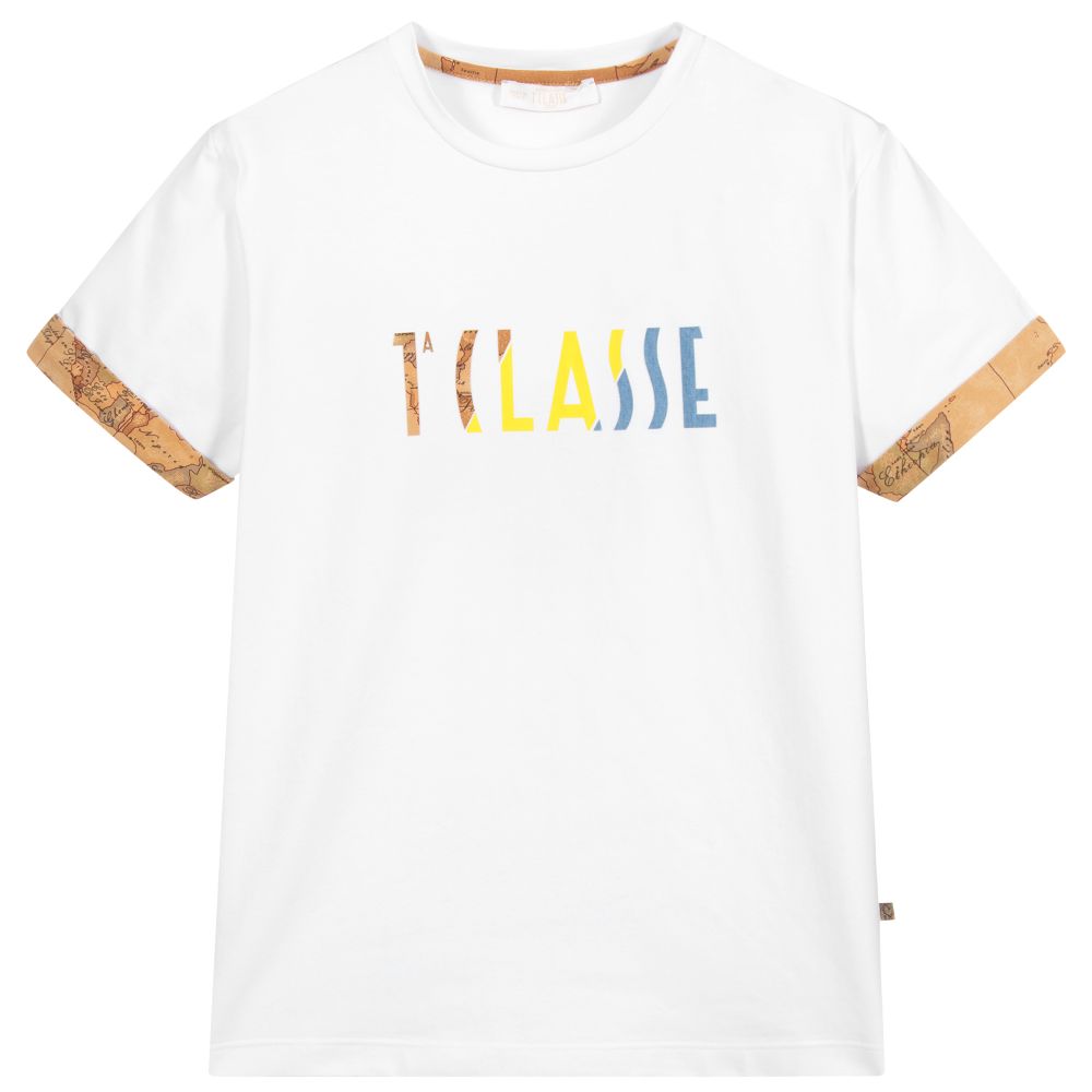 Alviero Martini-Teen White Logo T-shirt | Childrensalon Outlet
