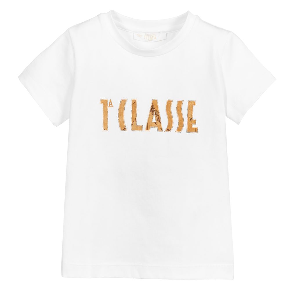 Alviero Martini - White 1a Classe Cotton T-Shirt | Childrensalon