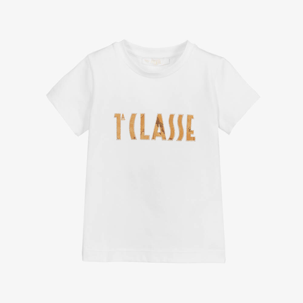 Alviero Martini-White 1a Classe Cotton T-Shirt | Childrensalon Outlet