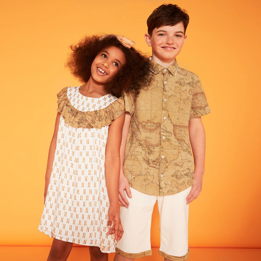 Alviero Martini-White & Beige 1a Classe Dress | Childrensalon Outlet