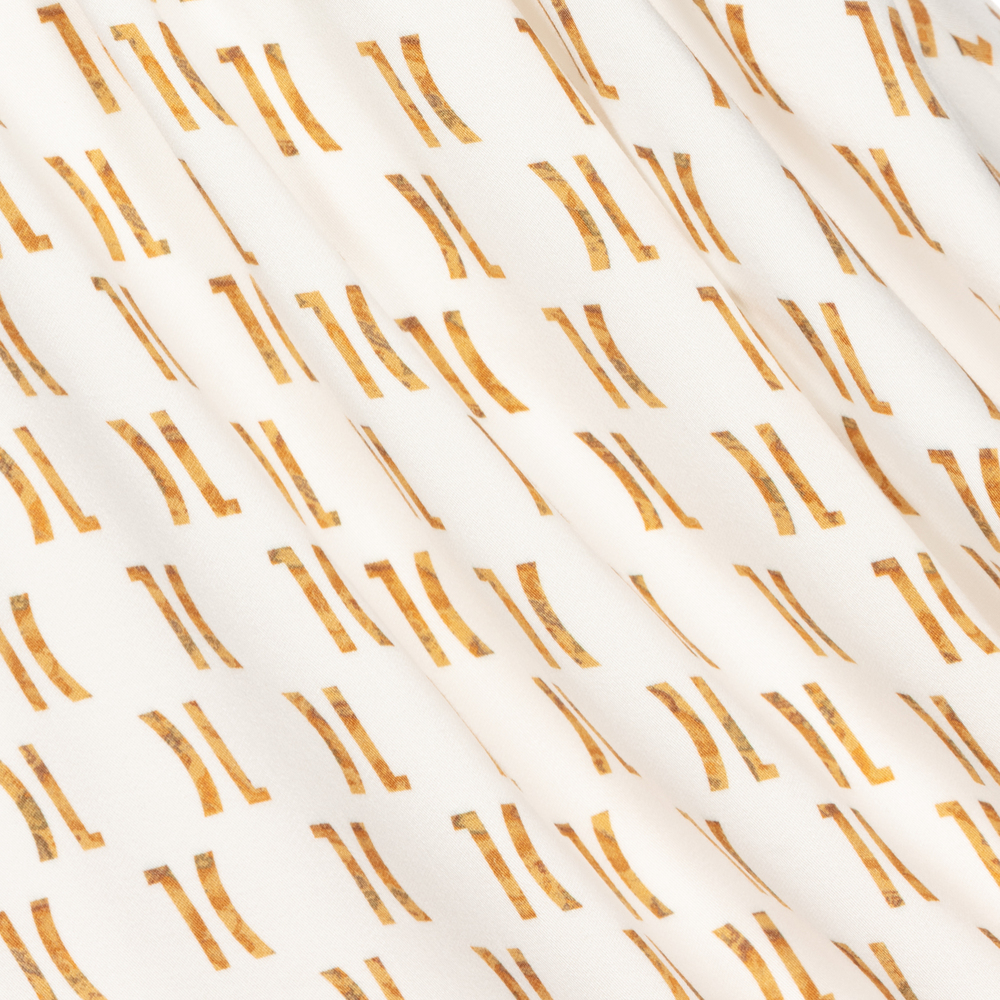 Alviero Martini-White & Beige Geo Map Dress | Childrensalon Outlet
