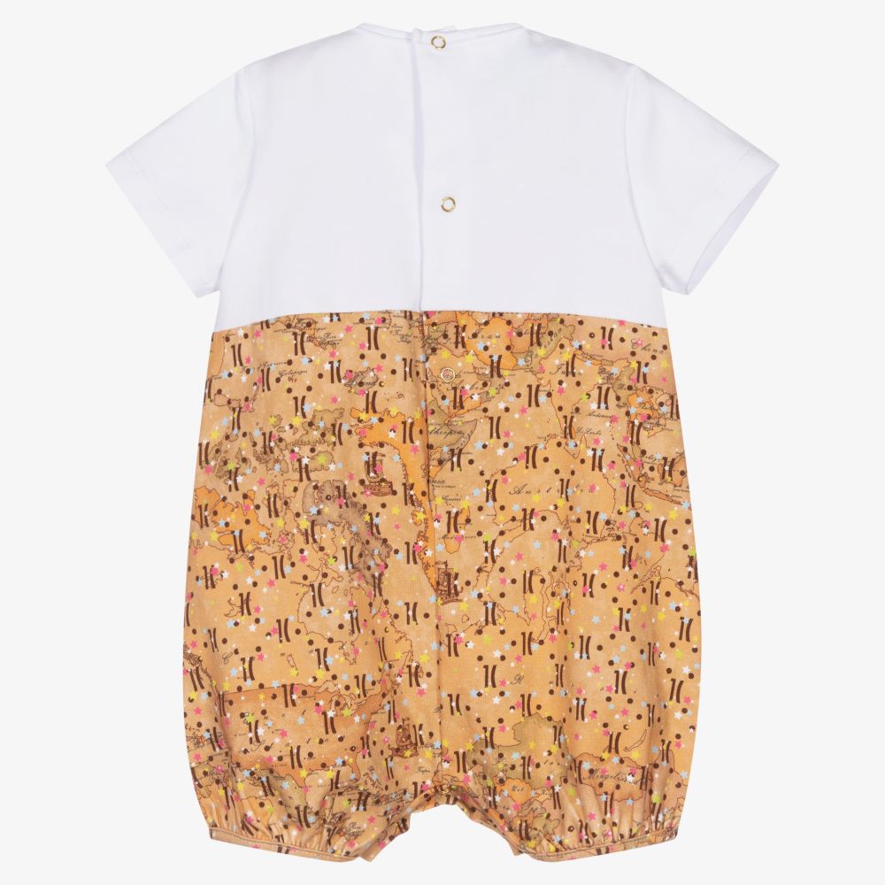 Alviero Martini-Бело-бежевый песочник с картой мира | Childrensalon Outlet