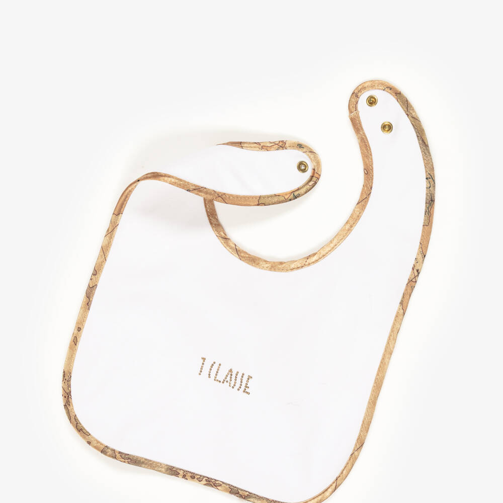 Alviero Martini-White Cotton Babygrow Set with Diamantés | Childrensalon Outlet