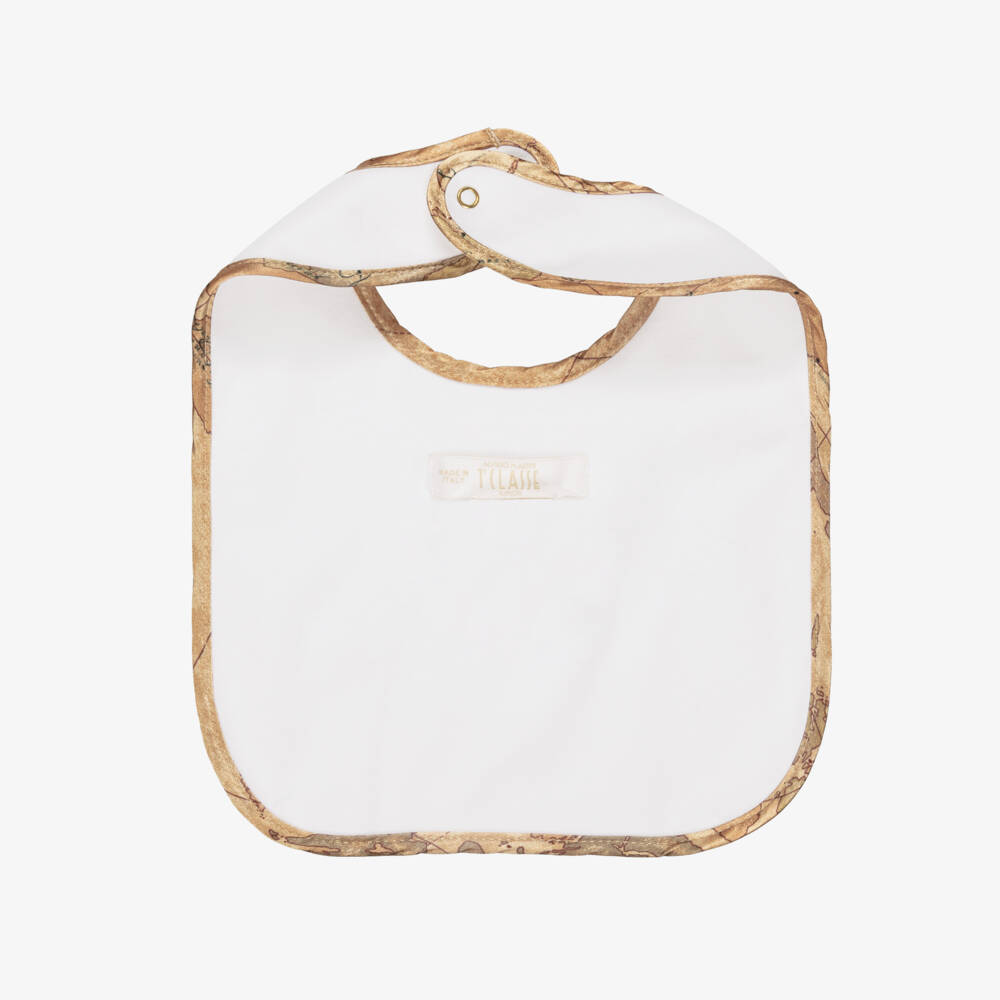 Alviero Martini-White Cotton Babygrow Set with Diamantés | Childrensalon Outlet