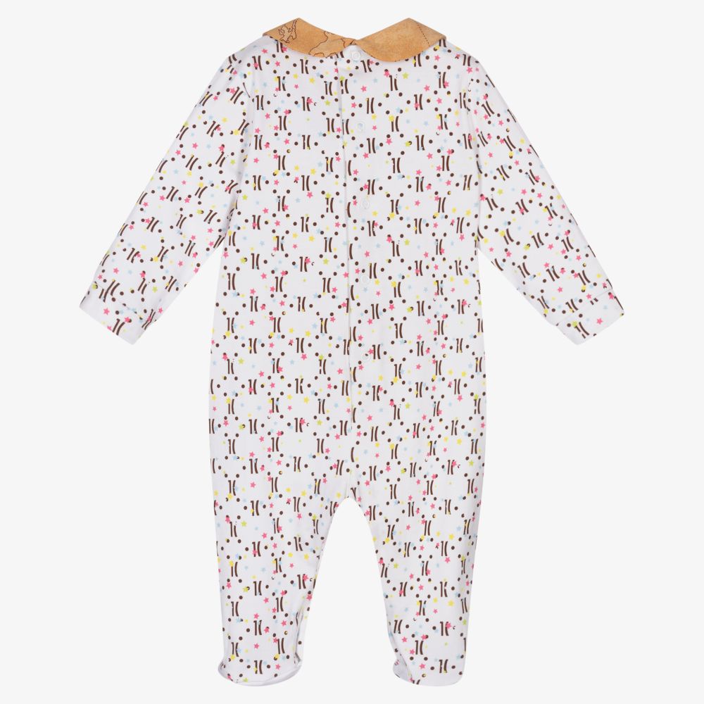 الفيرو مارتيني-بيبي غرو قطن جيرسي لون أبيض للمولودات | Childrensalon Outlet