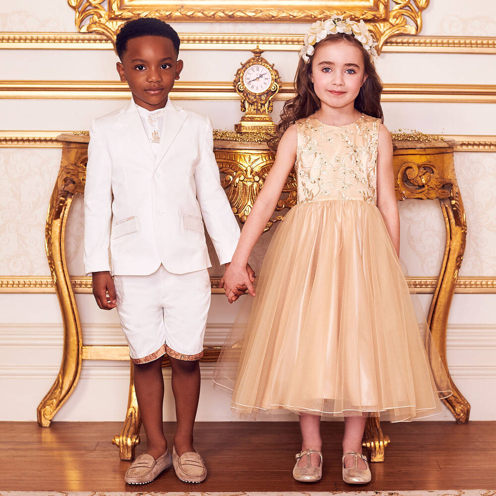 Alviero Martini-White Cotton Geo Map Jacket  | Childrensalon Outlet