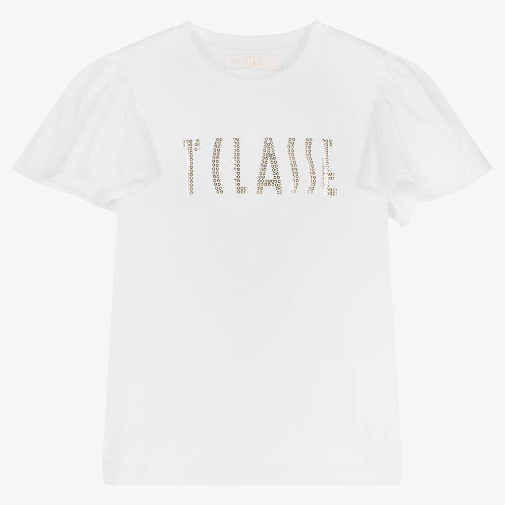 Alviero Martini-White Cotton Logo T-Shirt | Childrensalon Outlet