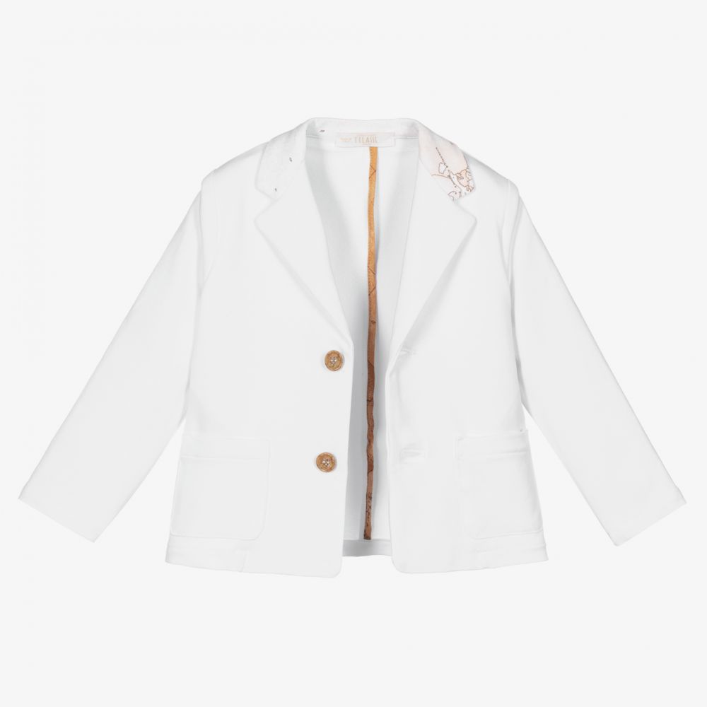 Kipp Textured Cotton Jacket - White Kipp Textured Cotton Jacket - White