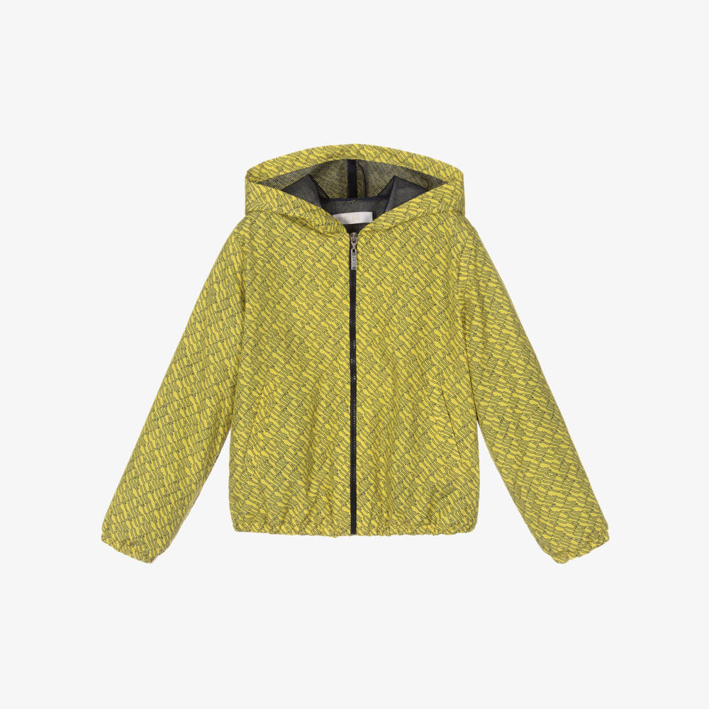 Alviero Martini-Yellow Logo Hooded Jacket | Childrensalon Outlet