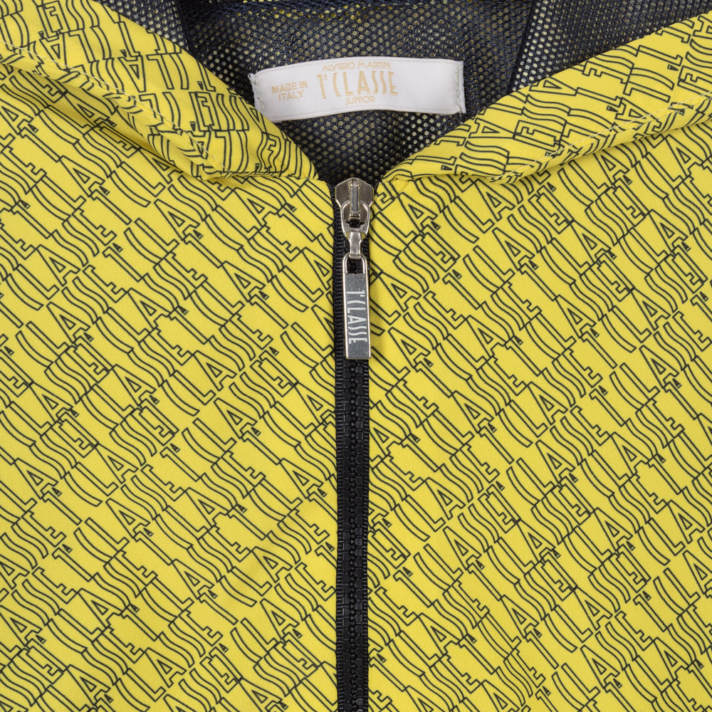 Alviero Martini Yellow Logo Hooded Jacket Childrensalon Outlet