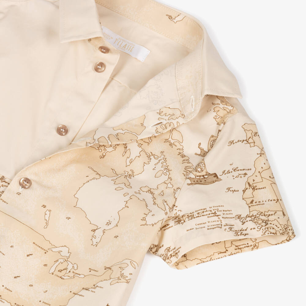 Alviero Martini-Young Explorer Beige Map Outfit | Childrensalon Outlet