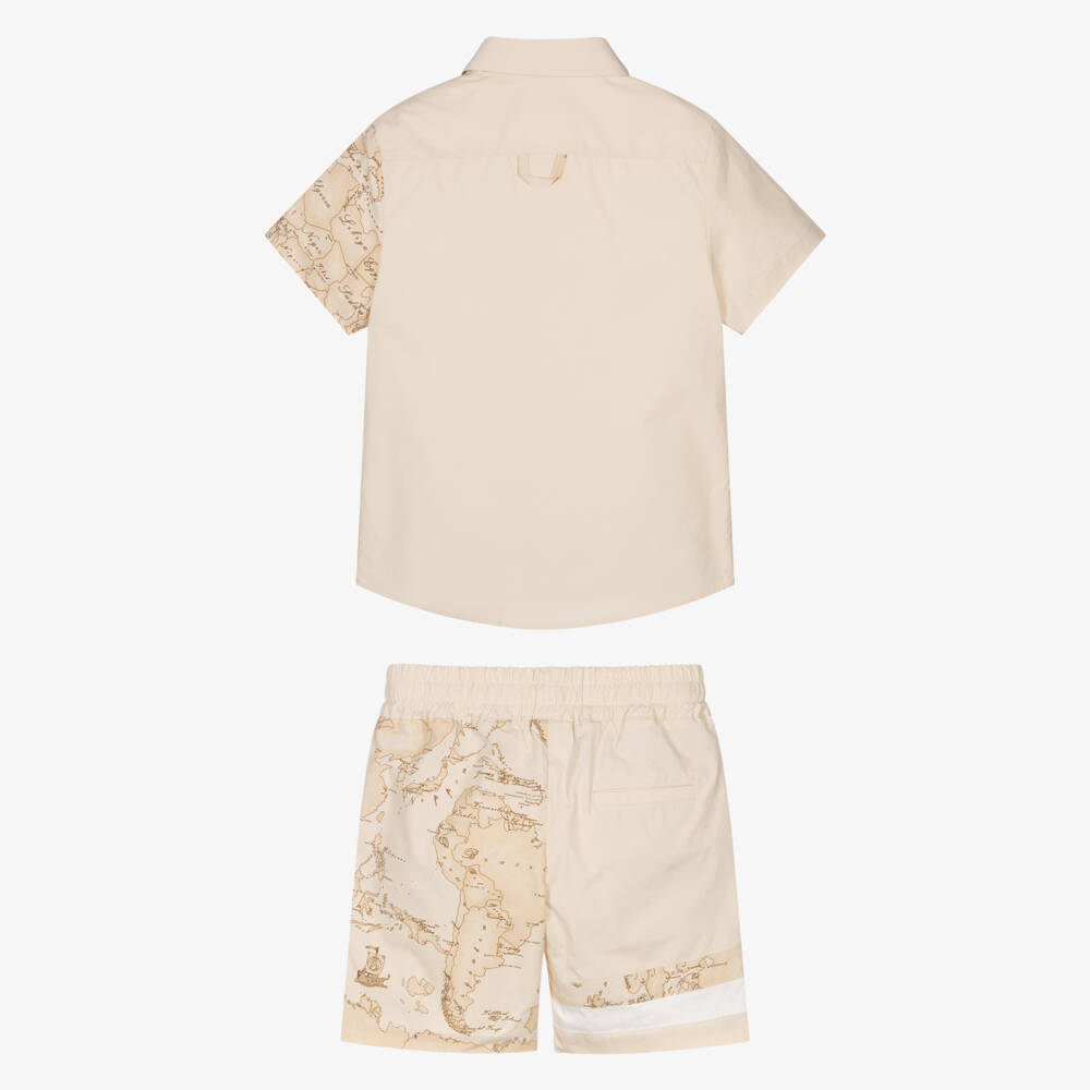 Alviero Martini-Young Explorer Beige Map Outfit | Childrensalon Outlet