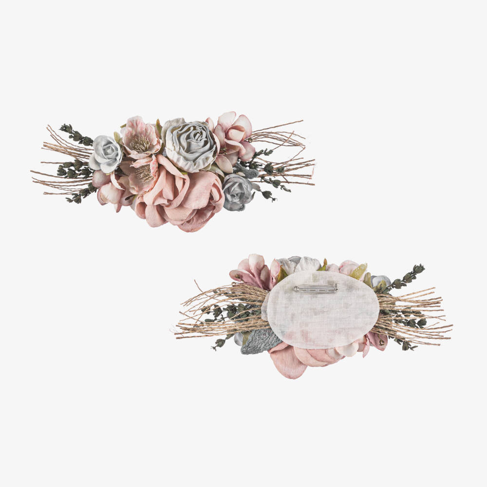 Amaya-Girls Ivory Floral Voile Gown | Childrensalon Outlet