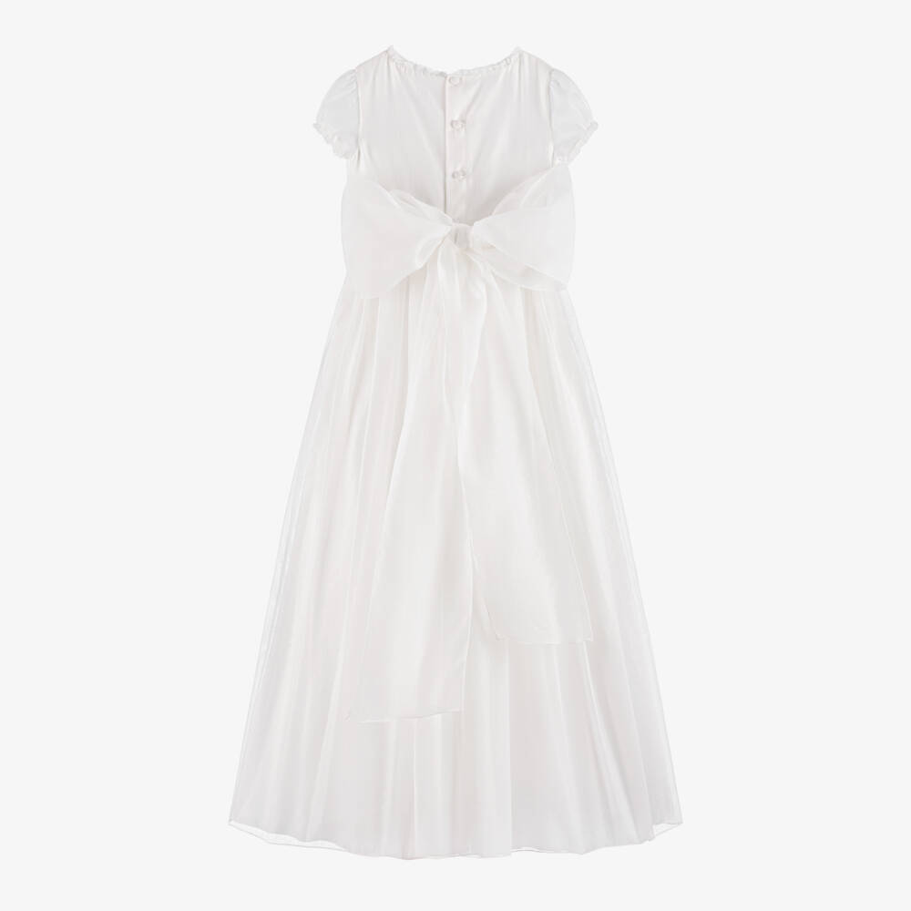 Amaya-Girls Ivory Floral Voile Gown | Childrensalon Outlet