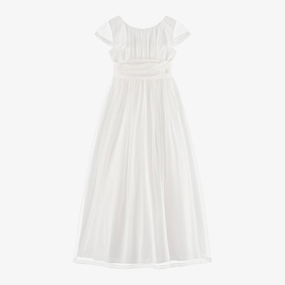 امايا-فستان تول مطرز لون عاجي | Childrensalon Outlet