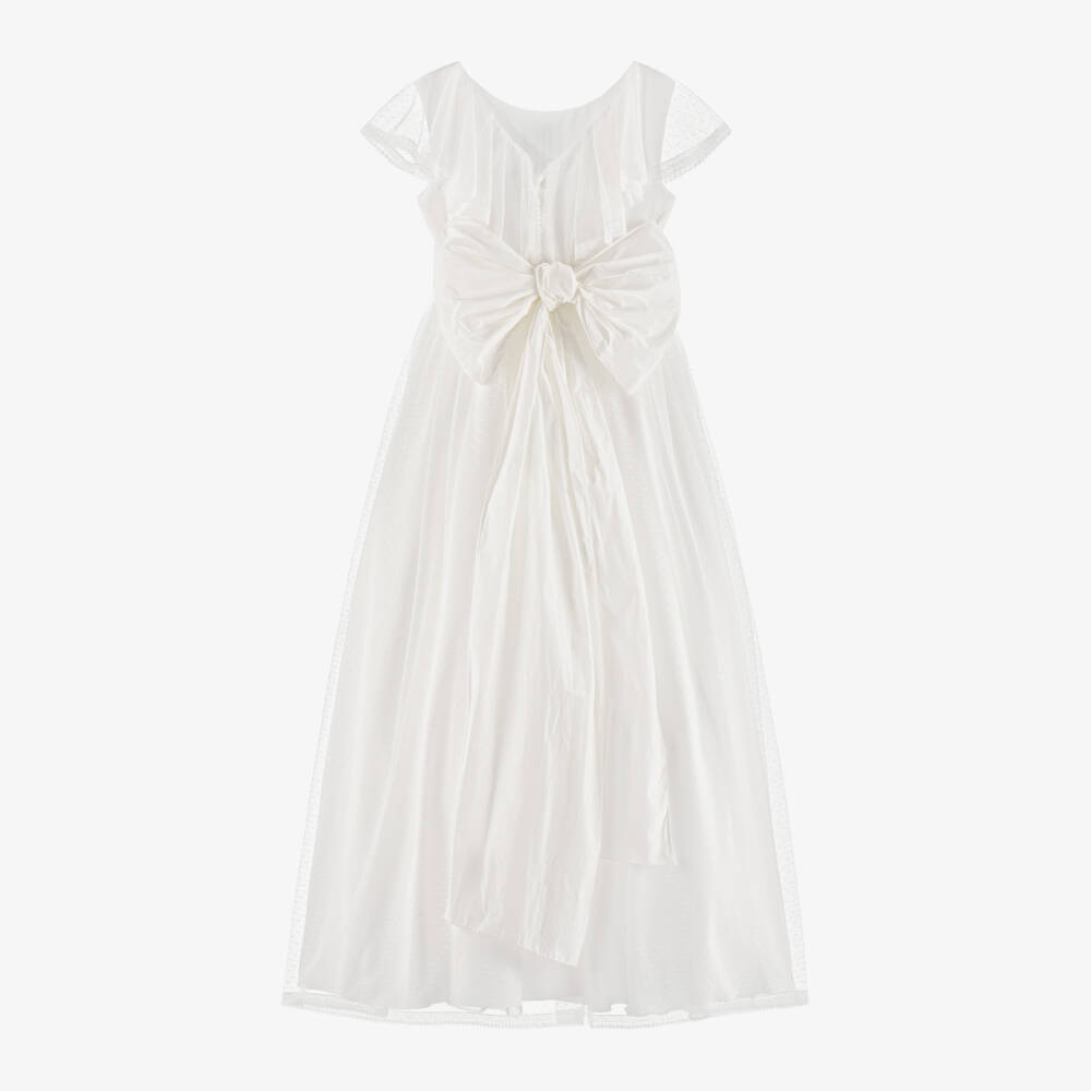 امايا-فستان تول مطرز لون عاجي | Childrensalon Outlet