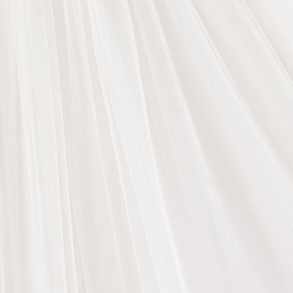 Amaya-Girls Off-White Embroidered Tulle Gown | Childrensalon Outlet