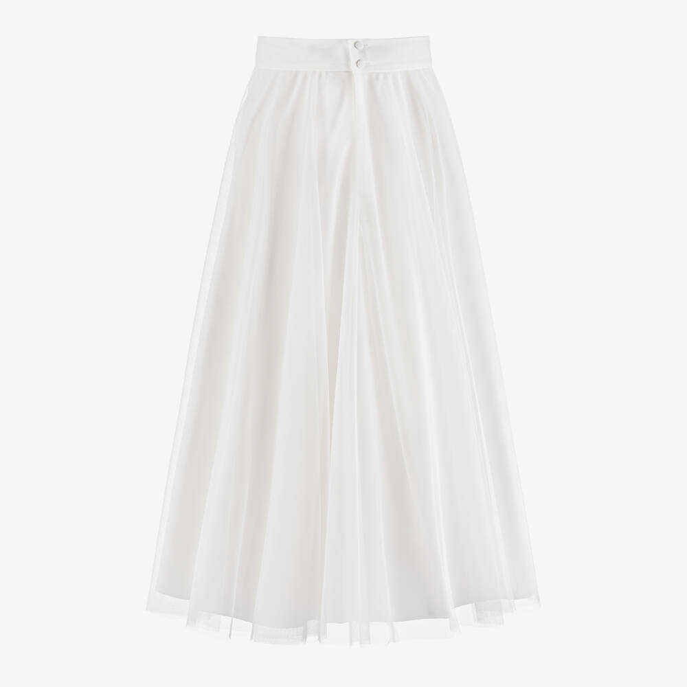 Amaya-Girls Off-White Tulle Gown | Childrensalon Outlet