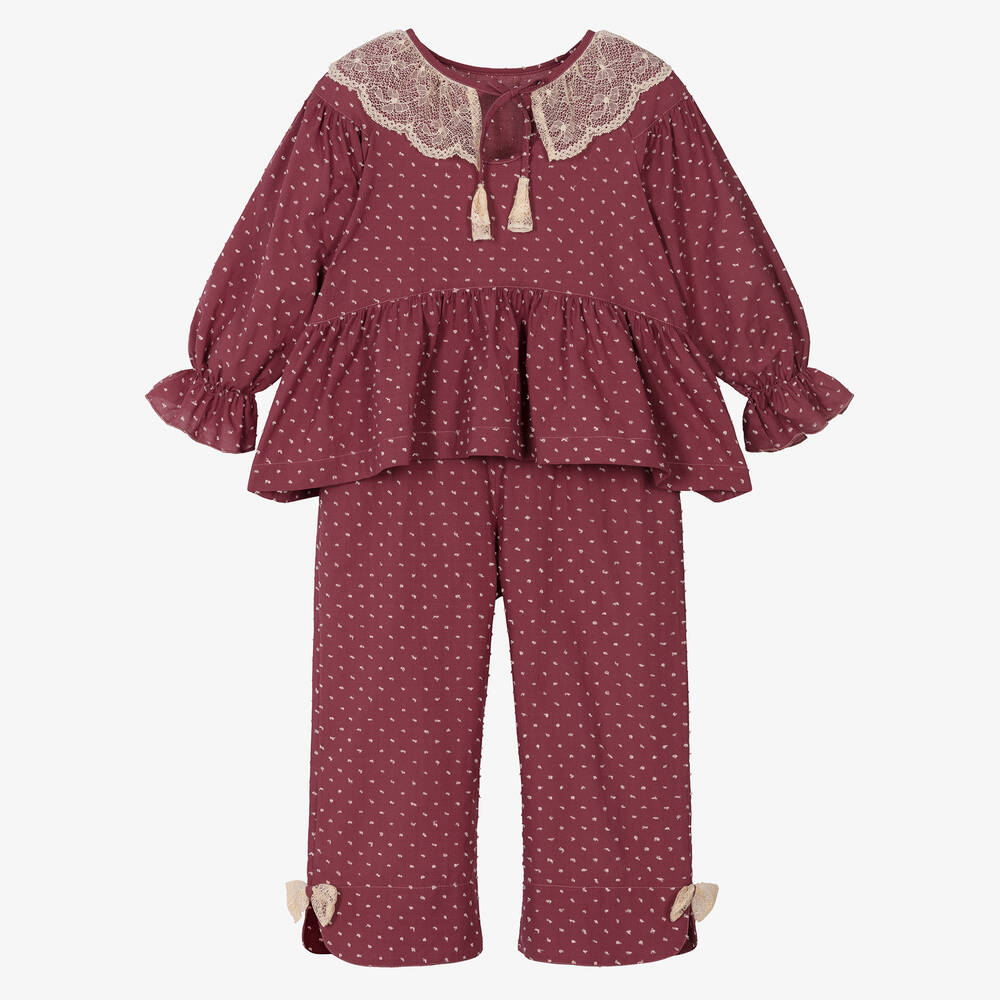 AMIKI Children Dusky Purple Cotton Pyjamas Childrensalon Outlet