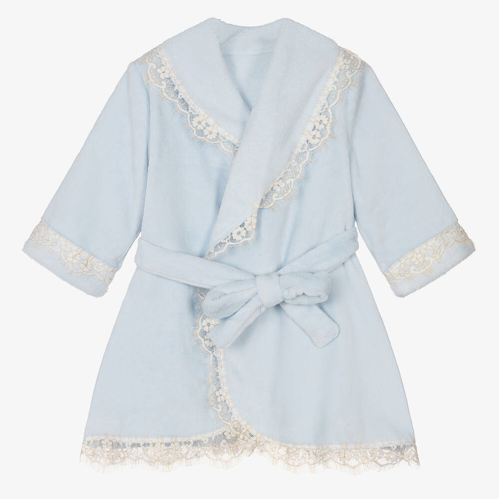 AMIKI Children - Girls Blue Dressing Gown | Childrensalon