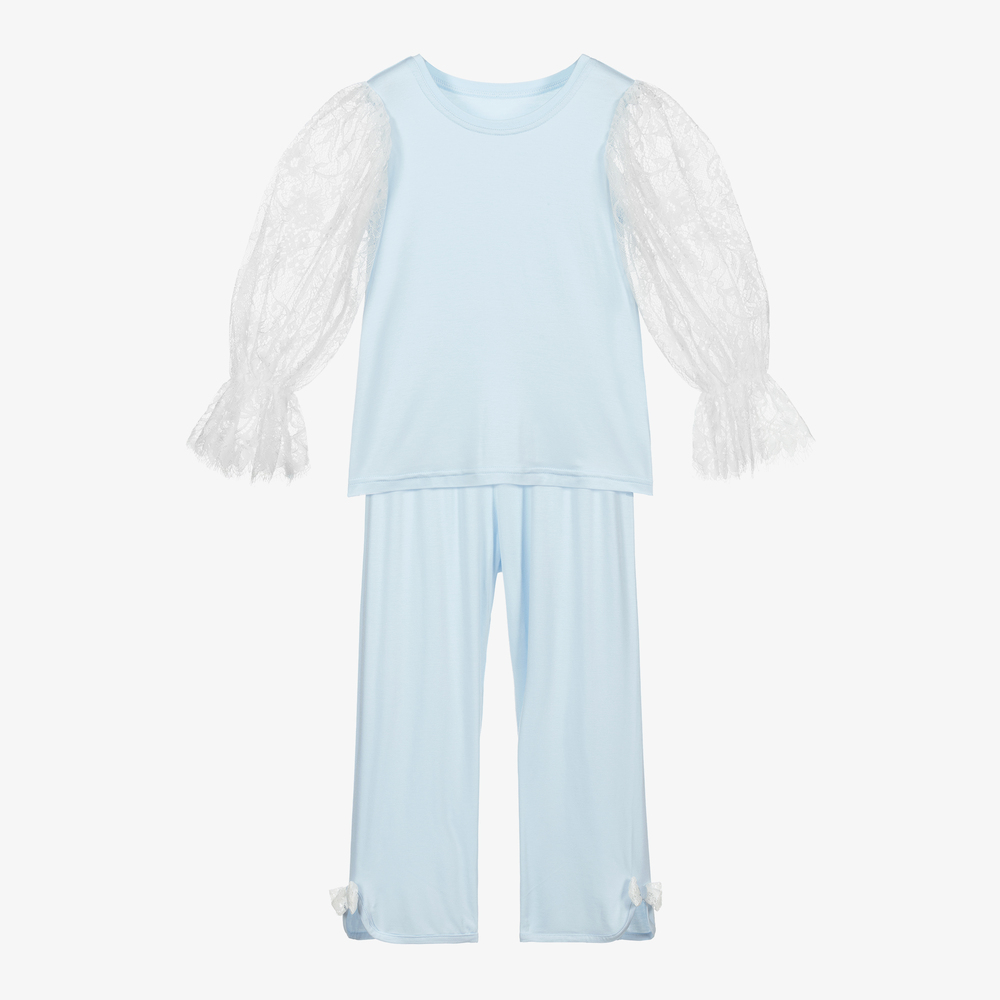 AMIKI Children-Голубая пижама из джерси для девочек | Childrensalon Outlet