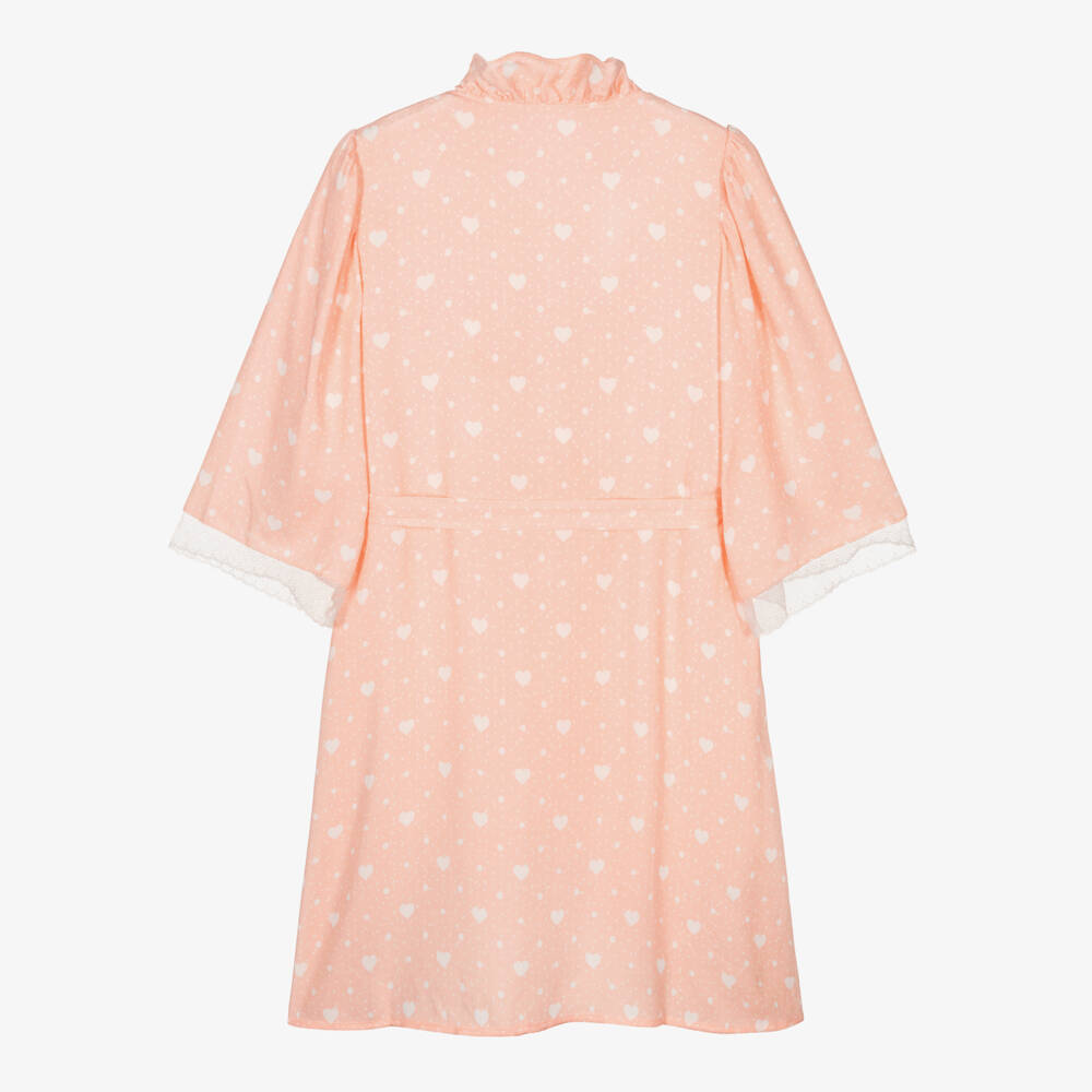 AMIKI Children-Girls Blush Heart Dressing Robe | Childrensalon Outlet