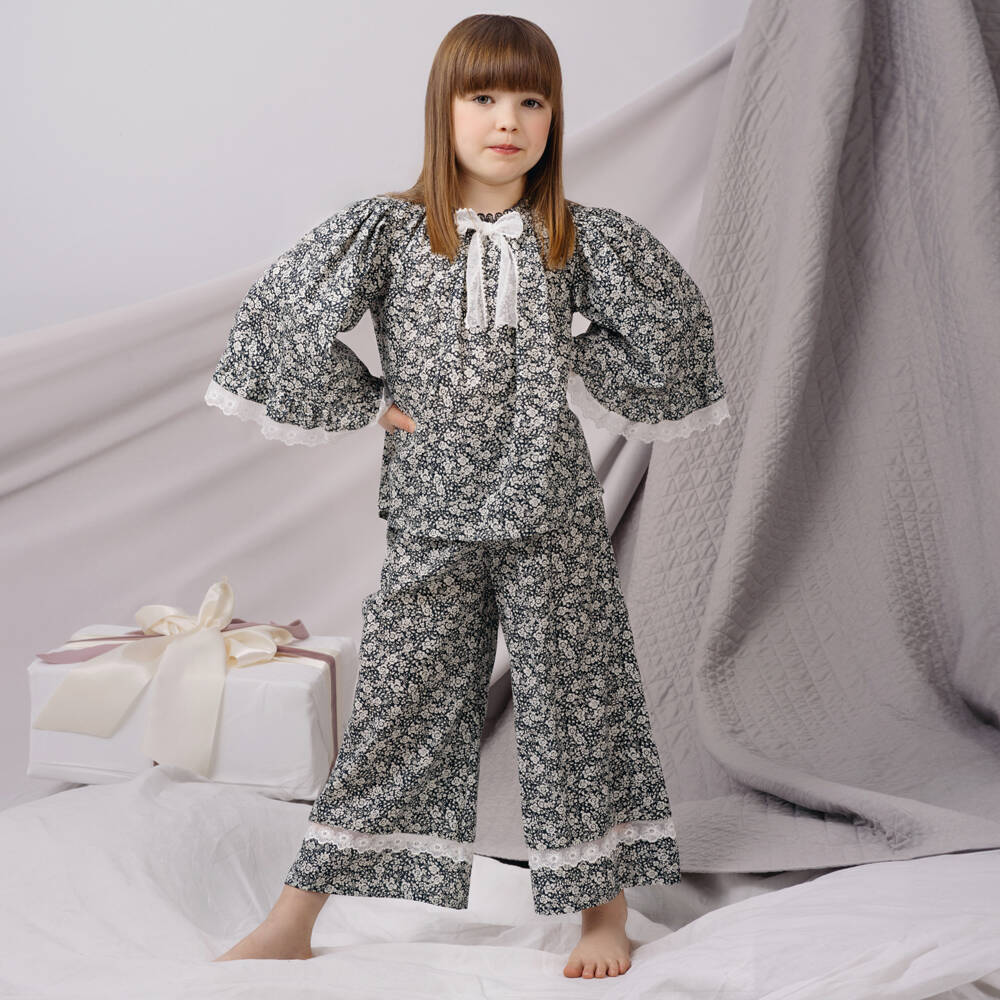 AMIKI Children-Girls Cotton Floral Nightwear Set | Childrensalon Outlet