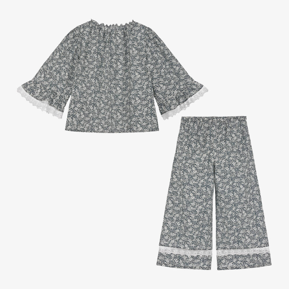 AMIKI Children-Girls Cotton Floral Nightwear Set | Childrensalon Outlet
