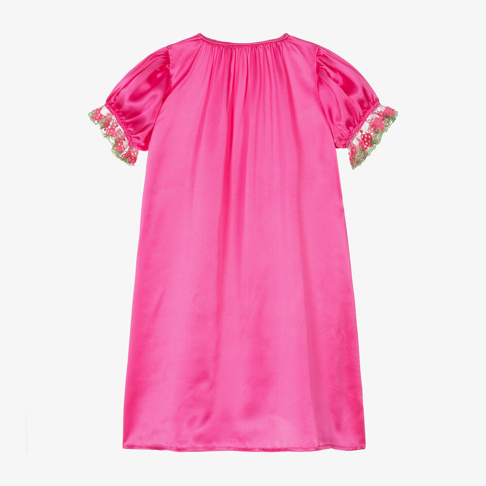 AMIKI Children-Girls Fuchsia Pink Silk Nightie | Childrensalon Outlet