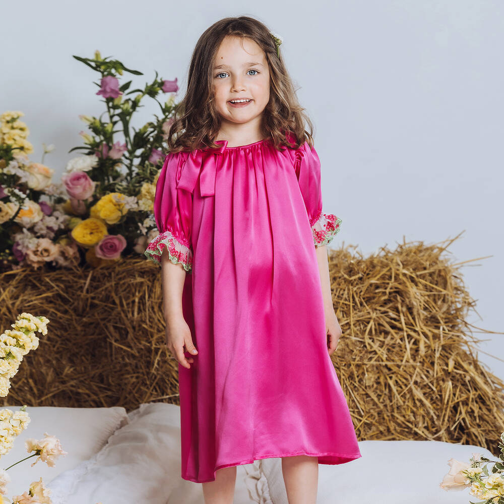 Girls satin nightie best sale