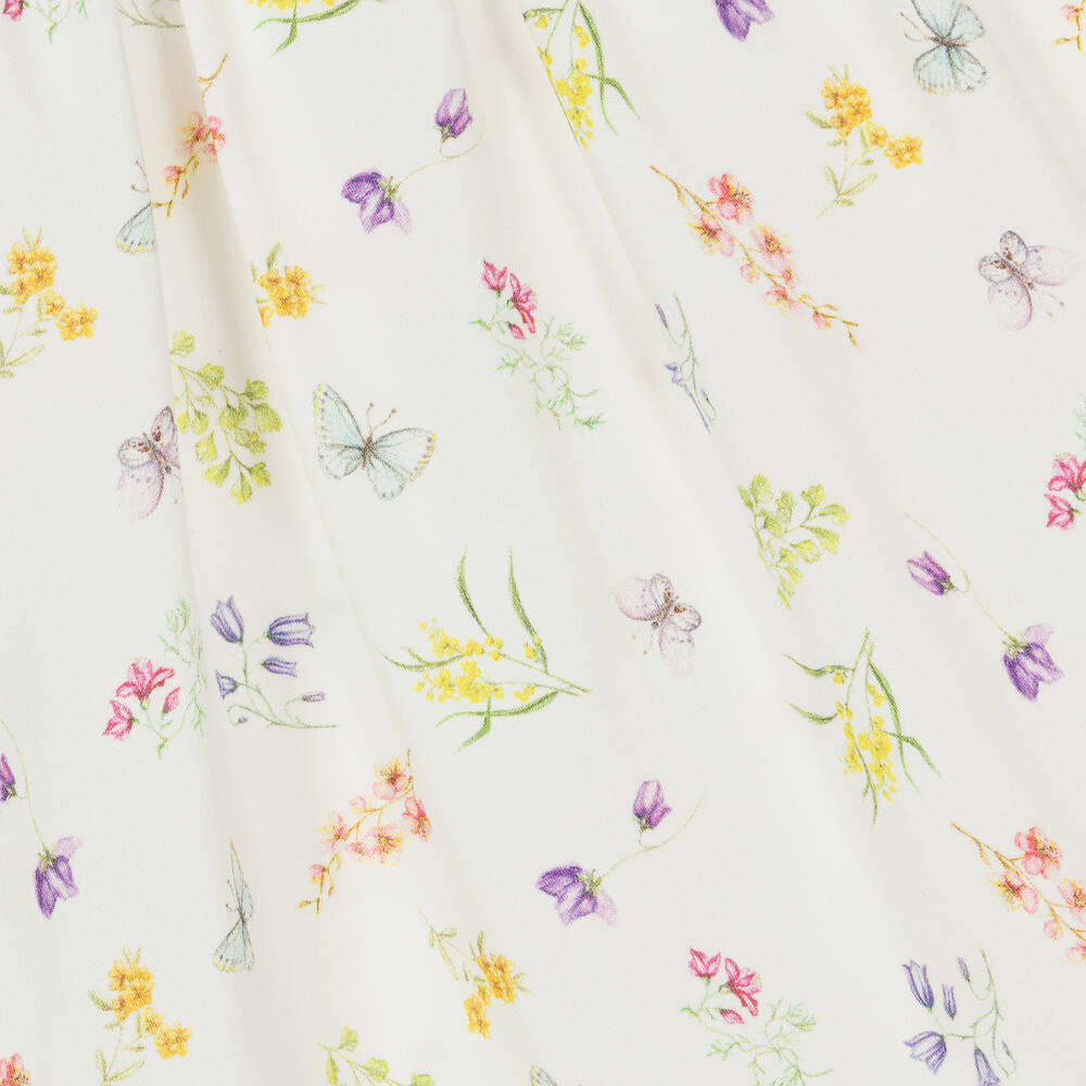AMIKI Children-Girls Ivory Floral Viscose Pyjamas | Childrensalon Outlet