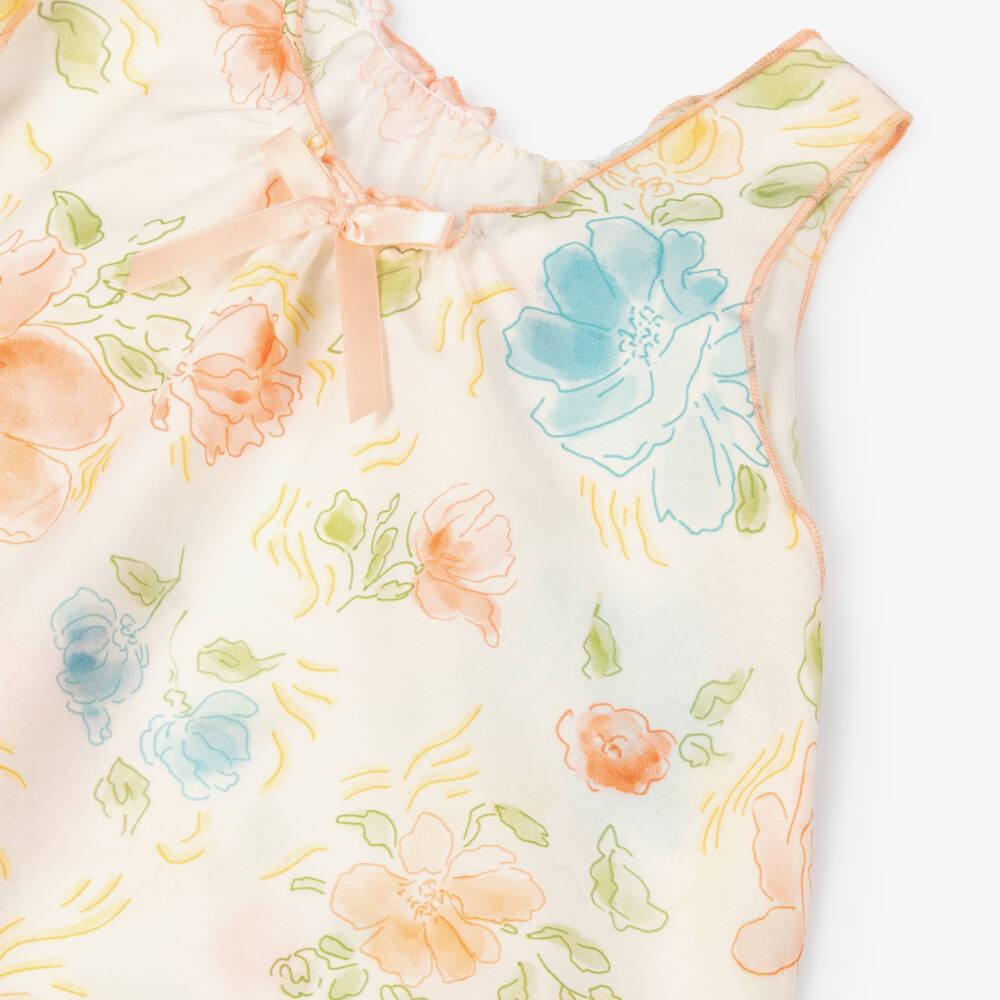 AMIKI Children-Girls Luxe Ivory Floral Sleepwear | Childrensalon Outlet