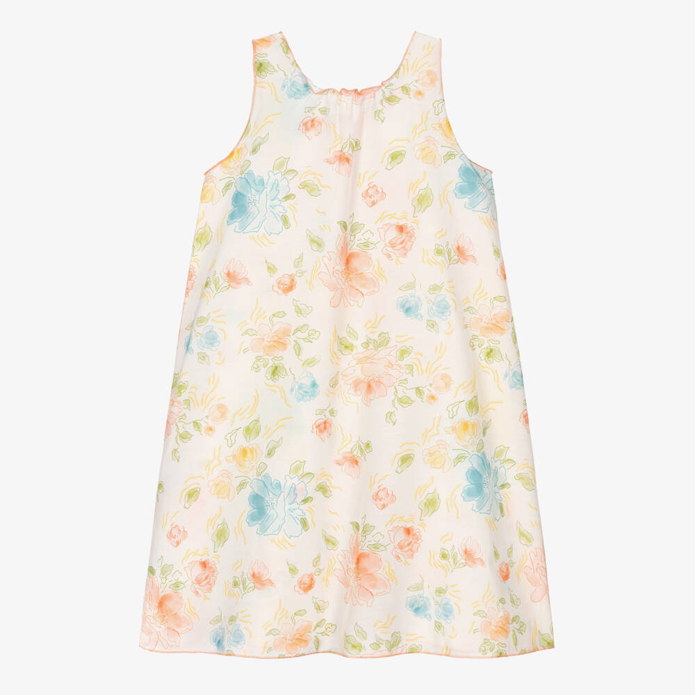 AMIKI Children-Girls Luxe Ivory Floral Sleepwear | Childrensalon Outlet