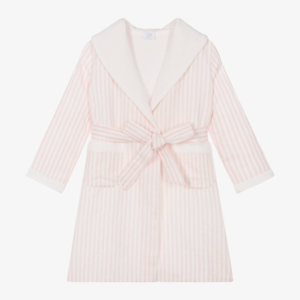 AMIKI Children-Girls Pink Stripe Dressing Gown | Childrensalon Outlet