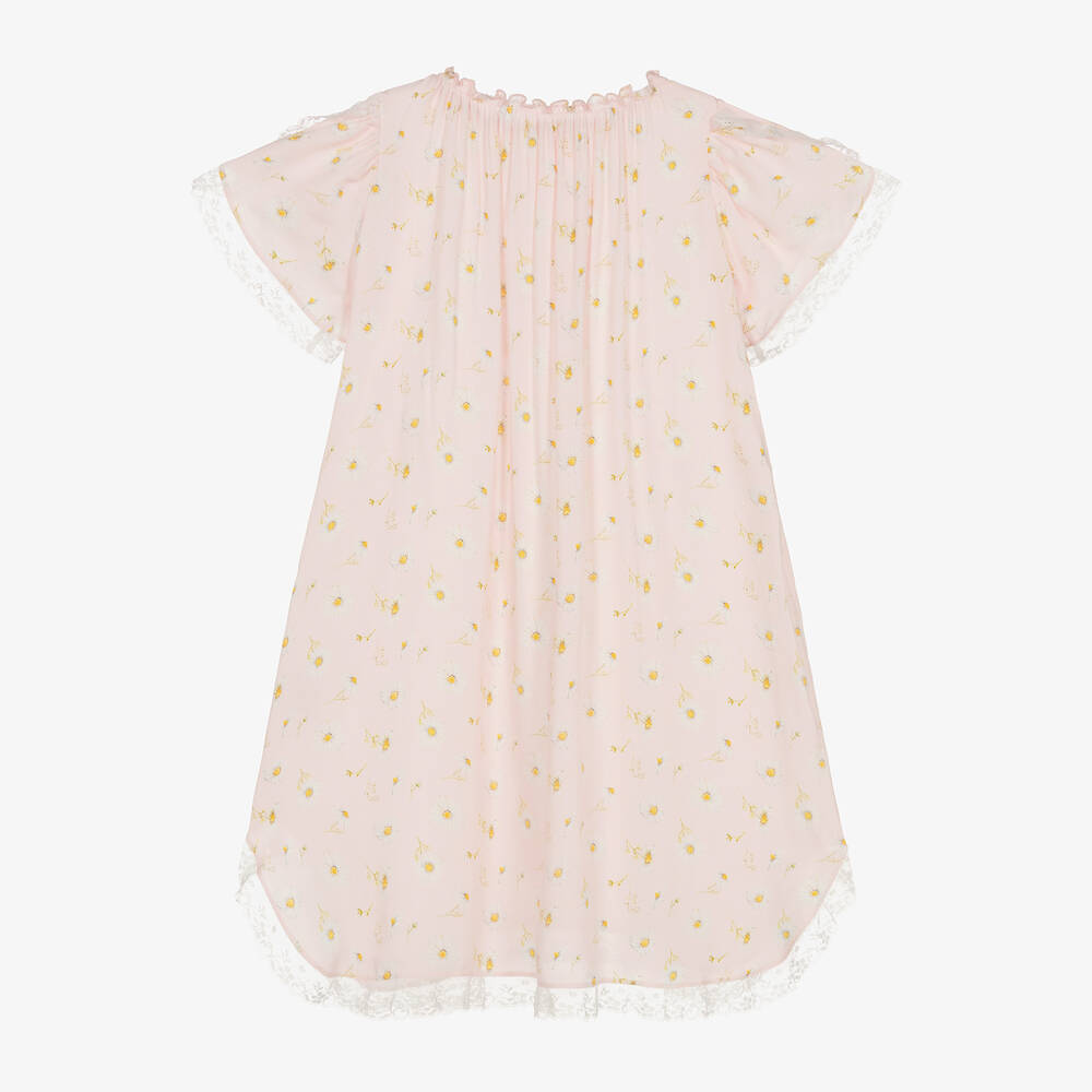 AMIKI Children-Girls Pink Viscose Daisy Nightdress | Childrensalon Outlet