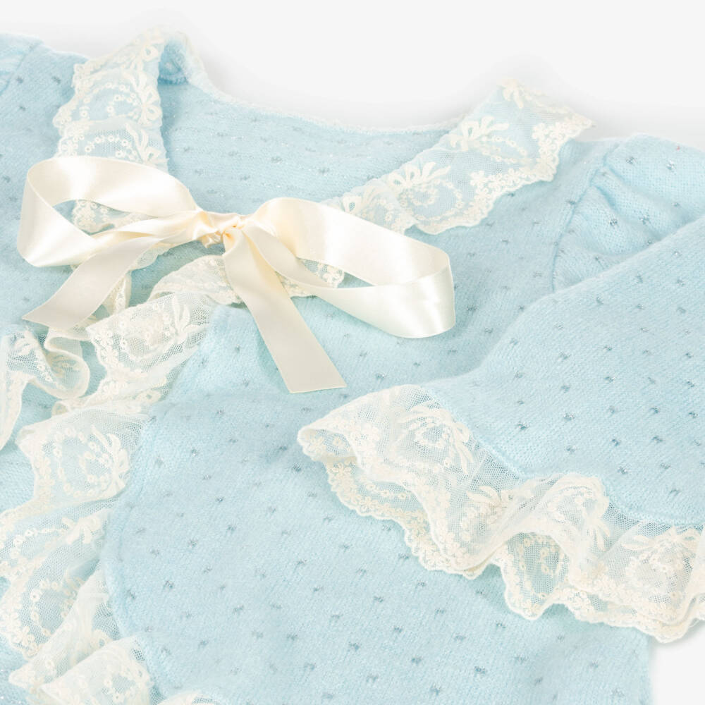 اميكي تشلدرن-قميص نوم محبوك لون أزرق للبنات | Childrensalon Outlet