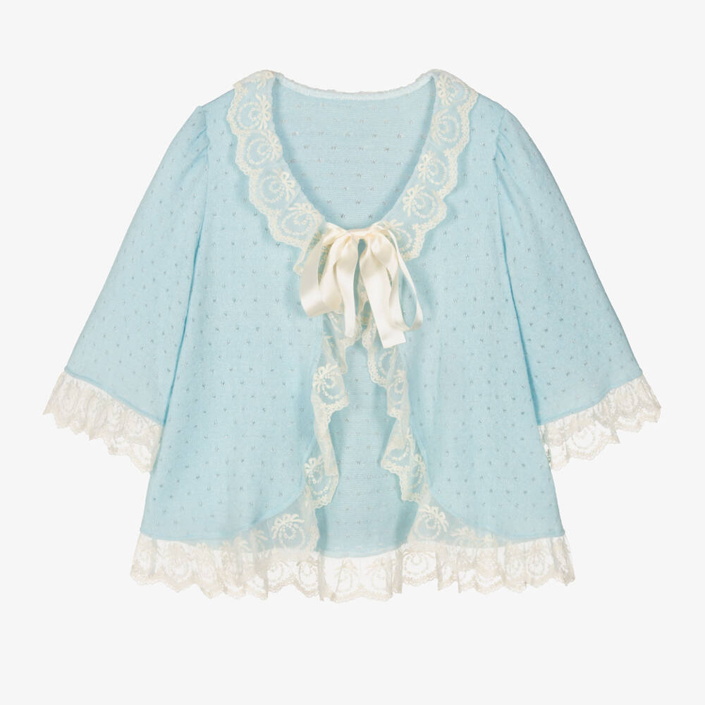 AMIKI Children-Girls Sky Knitted Lounge Robe | Childrensalon Outlet