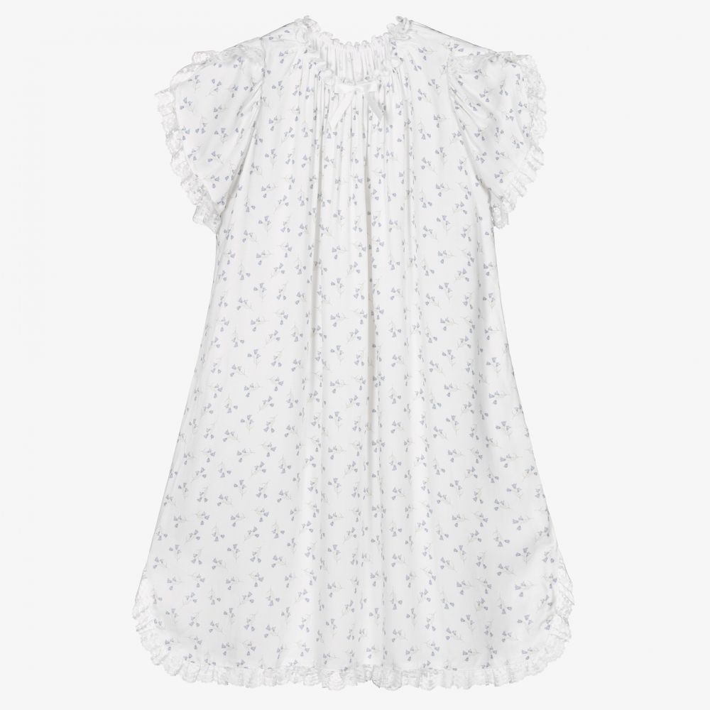AMIKI Children - Белая ночная рубашка с колокольчиками для девочек | Childrensalon