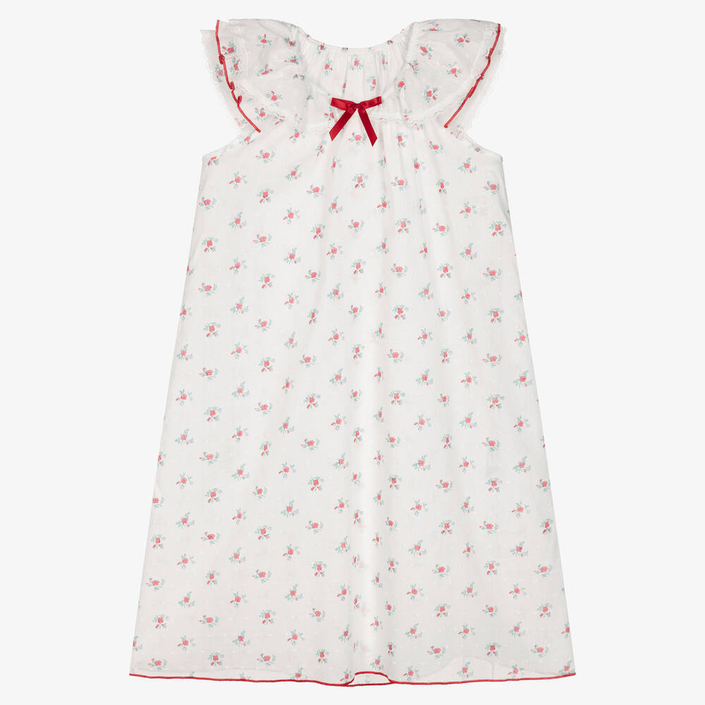 AMIKI Children - Chemise de nuit blanche et rouge | Childrensalon