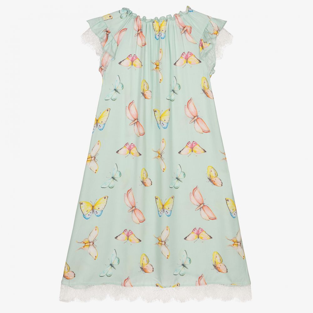 AMIKI Children-Mint Green Viscose Nightdress | Childrensalon Outlet