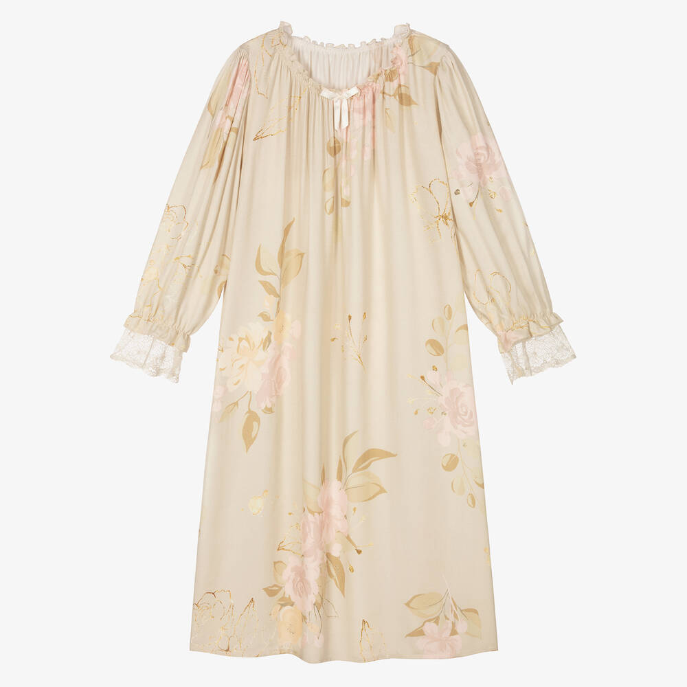 AMIKI Children - Teen Girls Beige Nightdress | Childrensalon