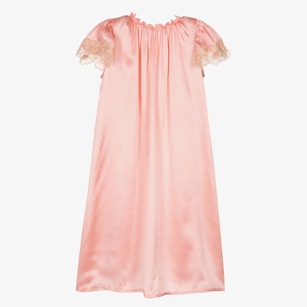 AMIKI Children-Teen Girls Pink Silk Nightdress | Childrensalon Outlet