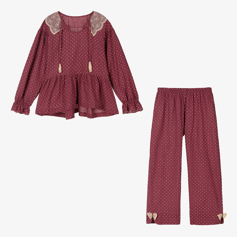 AMIKI Children - Roter Teen Schlafanzug (M) | Childrensalon