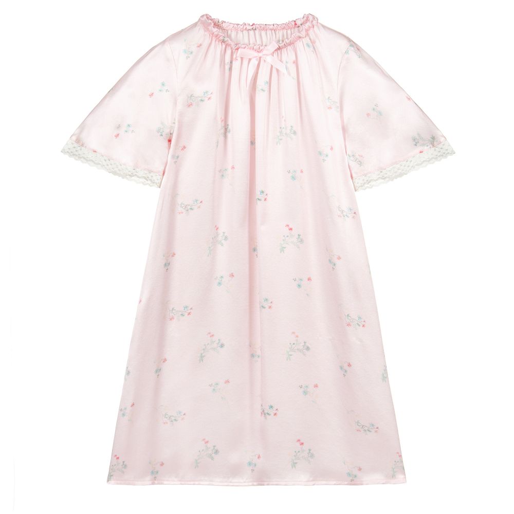 AMIKI Children-Teen Pink Silk Nightdress | Childrensalon Outlet