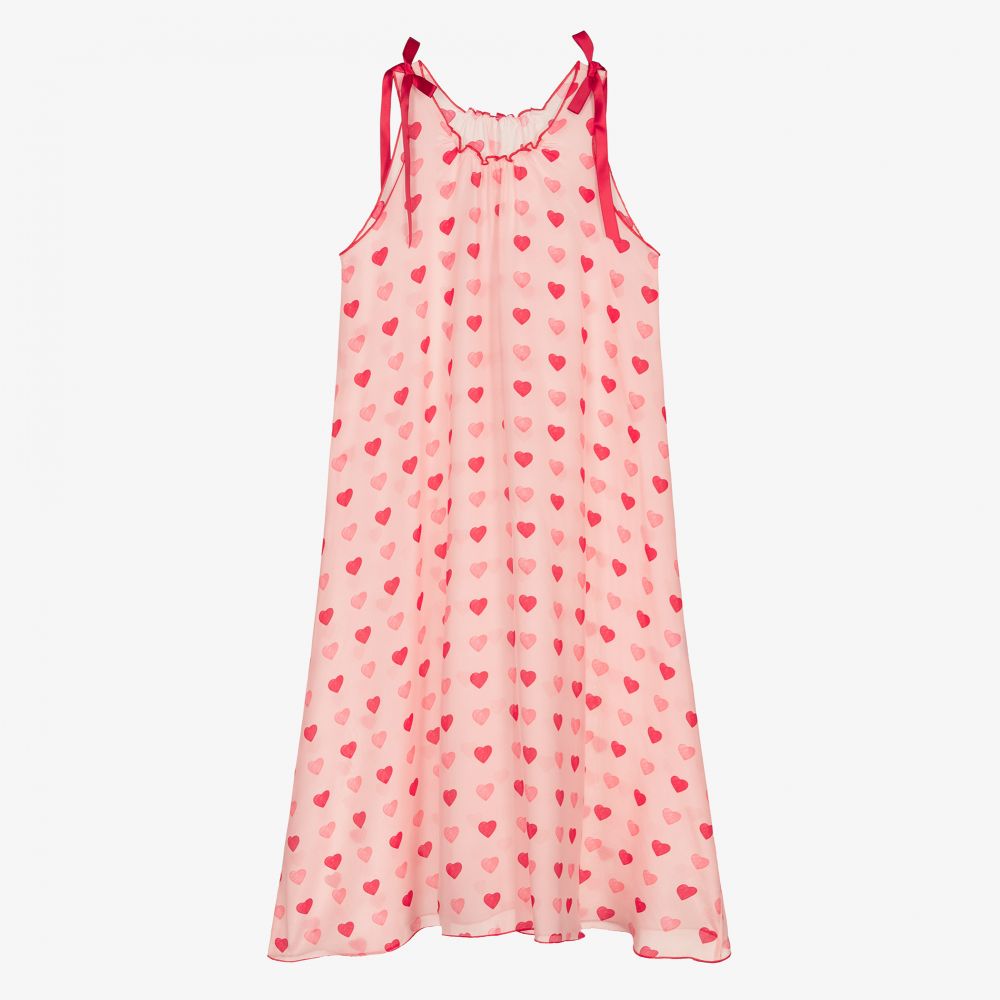 AMIKI Children-Teen Pink Silk Nightdress | Childrensalon Outlet