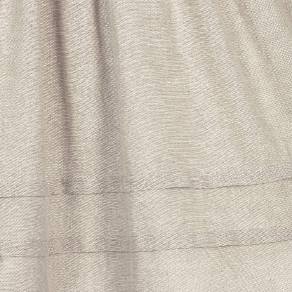 Ancar-Girls Beige Dress with White Ruffle Collar | Childrensalon Outlet