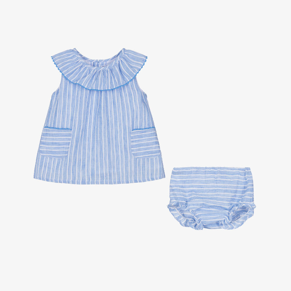 Ancar-Платье в полоску синее для девочек | Childrensalon Outlet