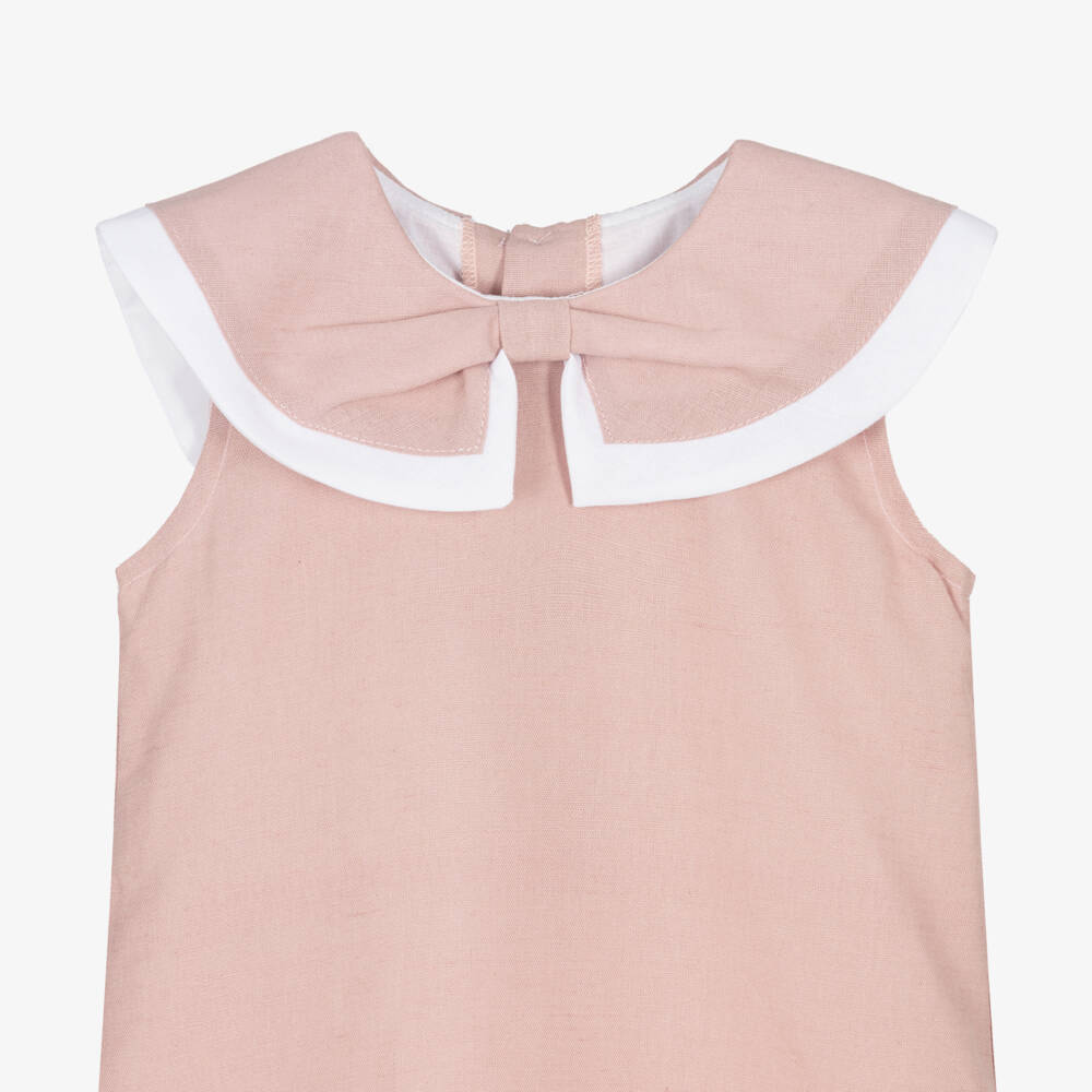 Ancar-Платье с розовым воротником для девочек | Childrensalon Outlet